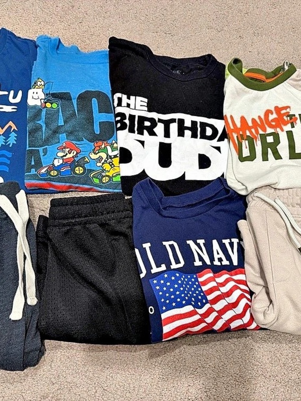 Boys Size 7/8 8 Clothing Lot Old Navy Children’s Place 365 Kids 8 Pc Shirts Shor